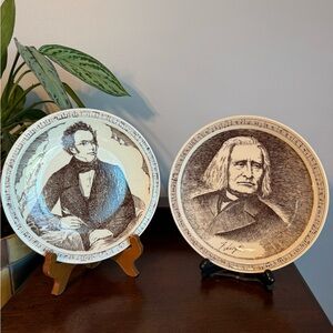 SCHUBERT & LISZT COLLECTORS PLATES SET - MUSICAL MASTERS